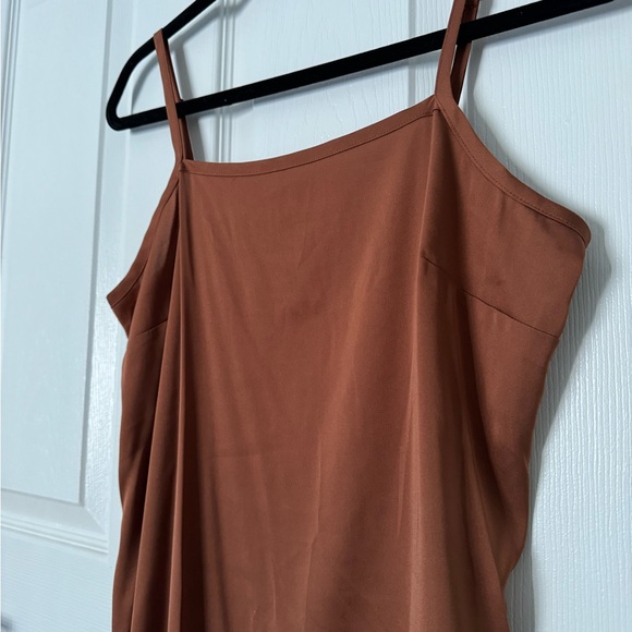 Amazon Essentials Silk Dress in Brown Size S - Picture 2 of 3